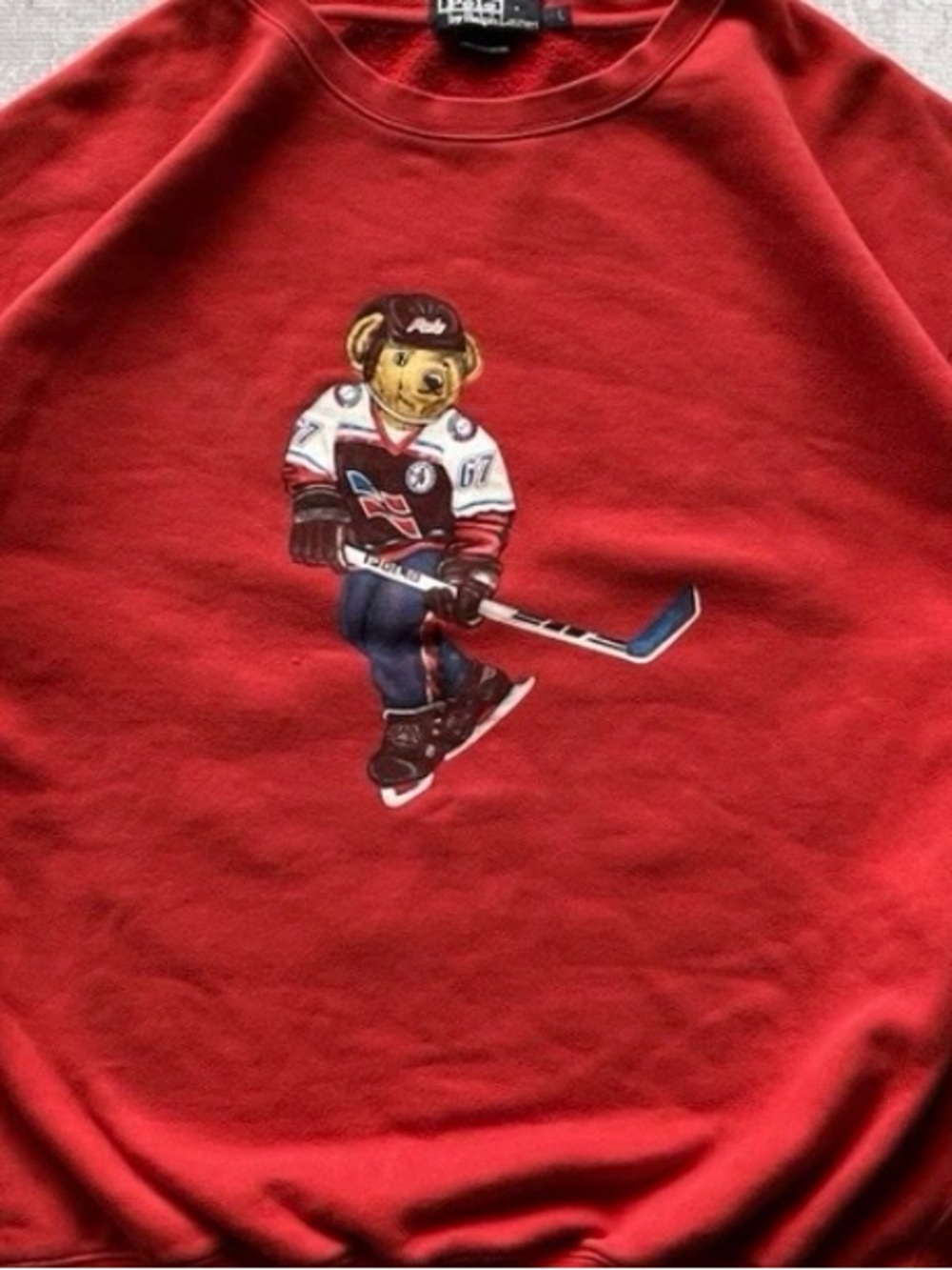 Polo by Ralph Lauren Red Bear Hockey Graphic Sweatshirt